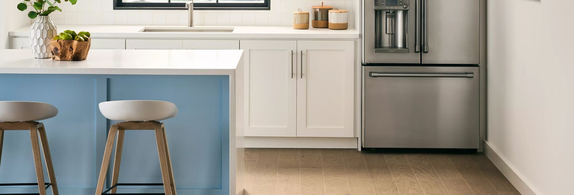 Hardwood flooring in kitchen