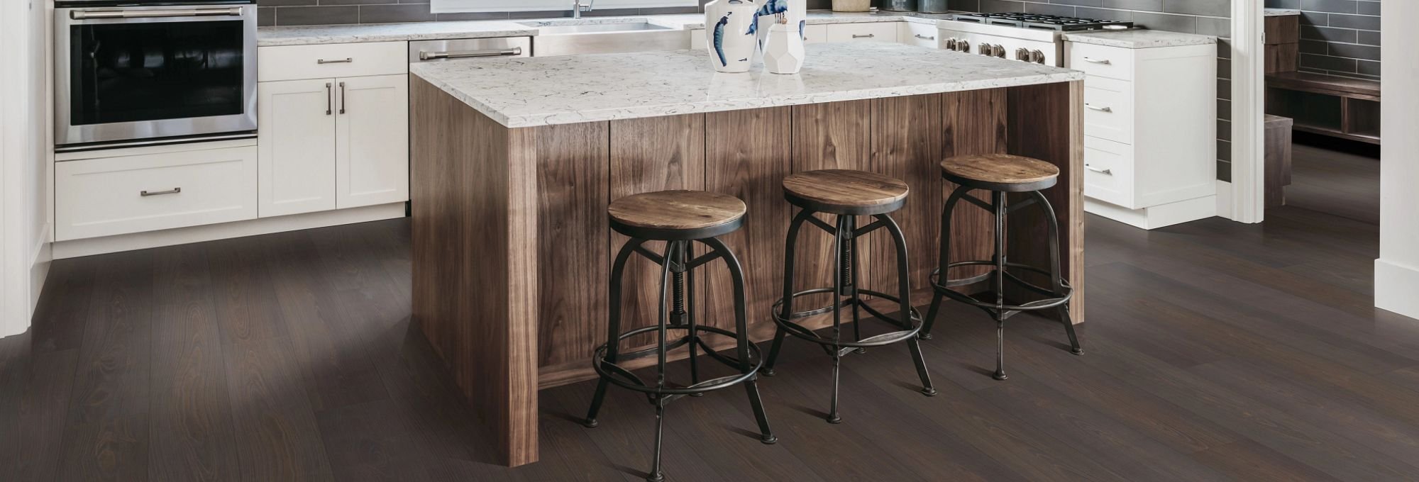 Vinyl flooring in kitchen